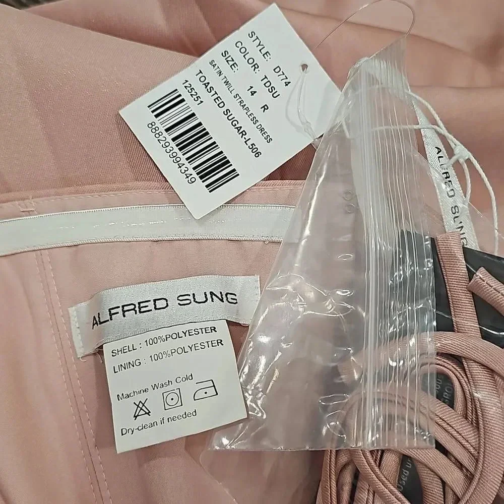 Alfred Sung Strapless Maxi Dress Size 14 - Picture 2 of 12
